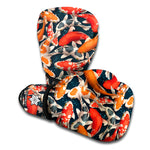 Koi Carp Pattern Print Boxing Gloves