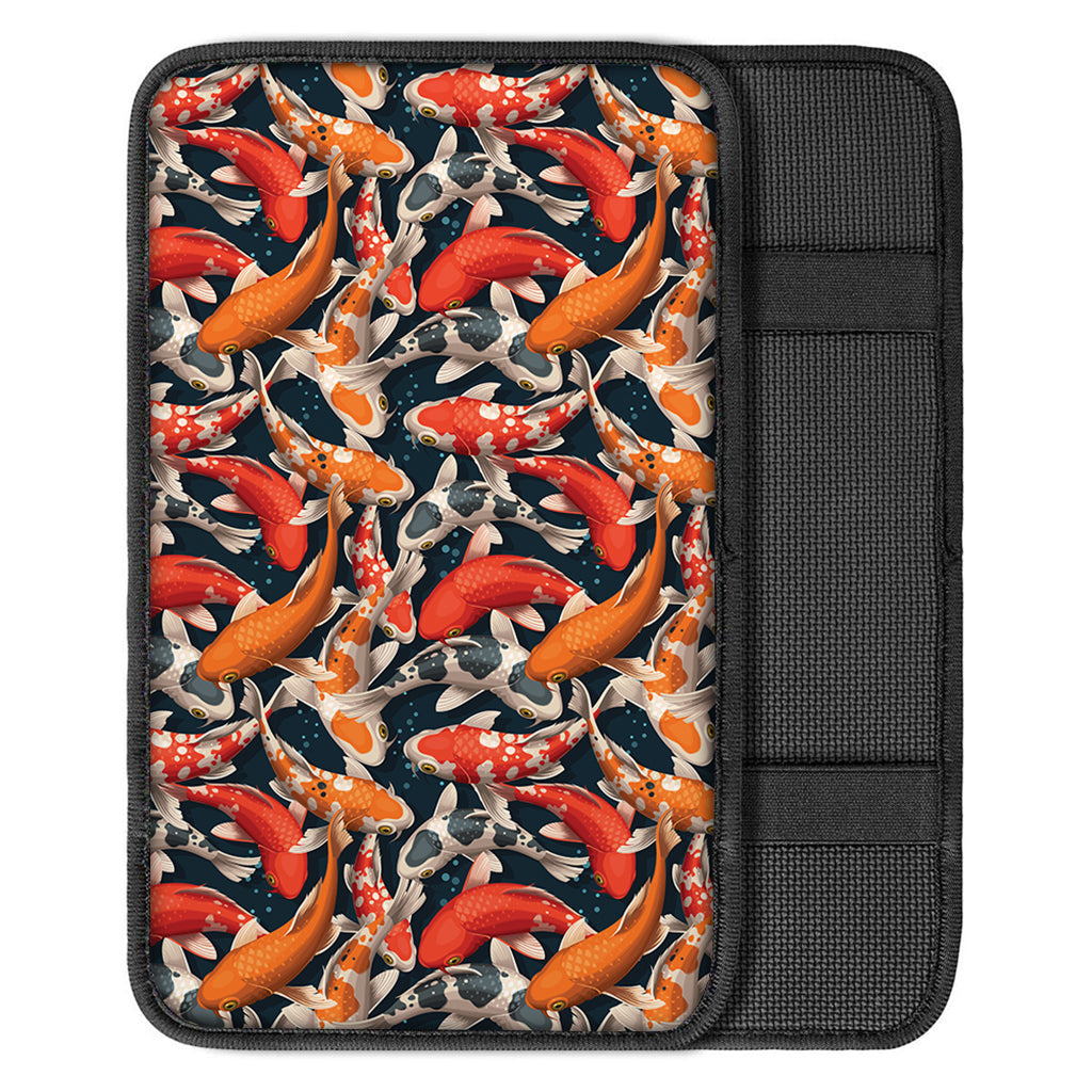 Koi Carp Pattern Print Car Center Console Cover