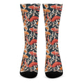 Koi Carp Pattern Print Crew Socks