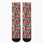 Koi Carp Pattern Print Crew Socks