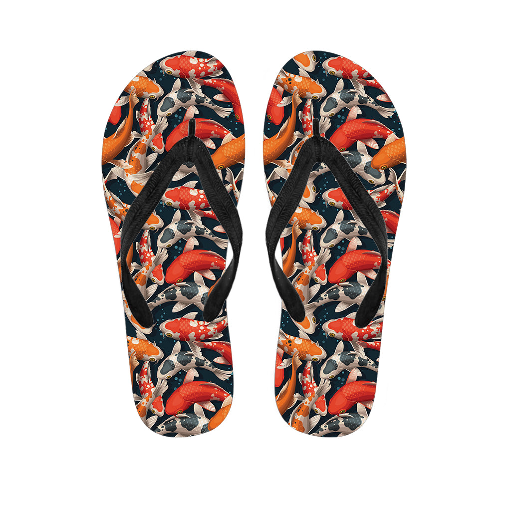 Koi Carp Pattern Print Flip Flops