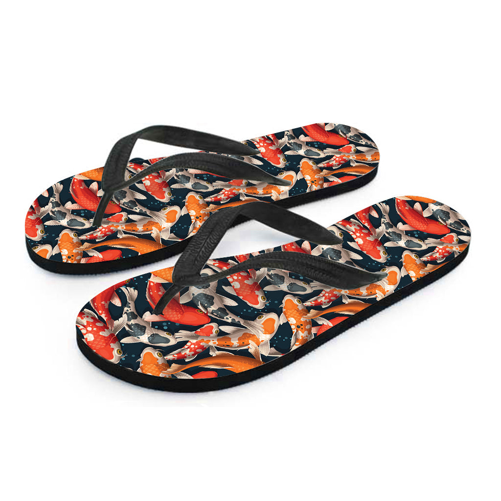 Koi Carp Pattern Print Flip Flops