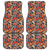 Koi Carp Pattern Print Front and Back Car Floor Mats