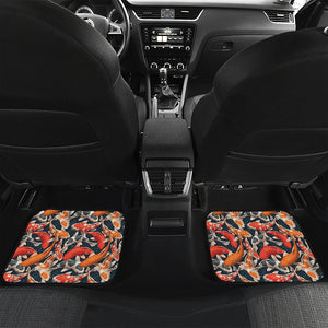 Koi Carp Pattern Print Front and Back Car Floor Mats