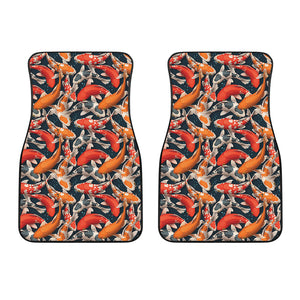 Koi Carp Pattern Print Front Car Floor Mats