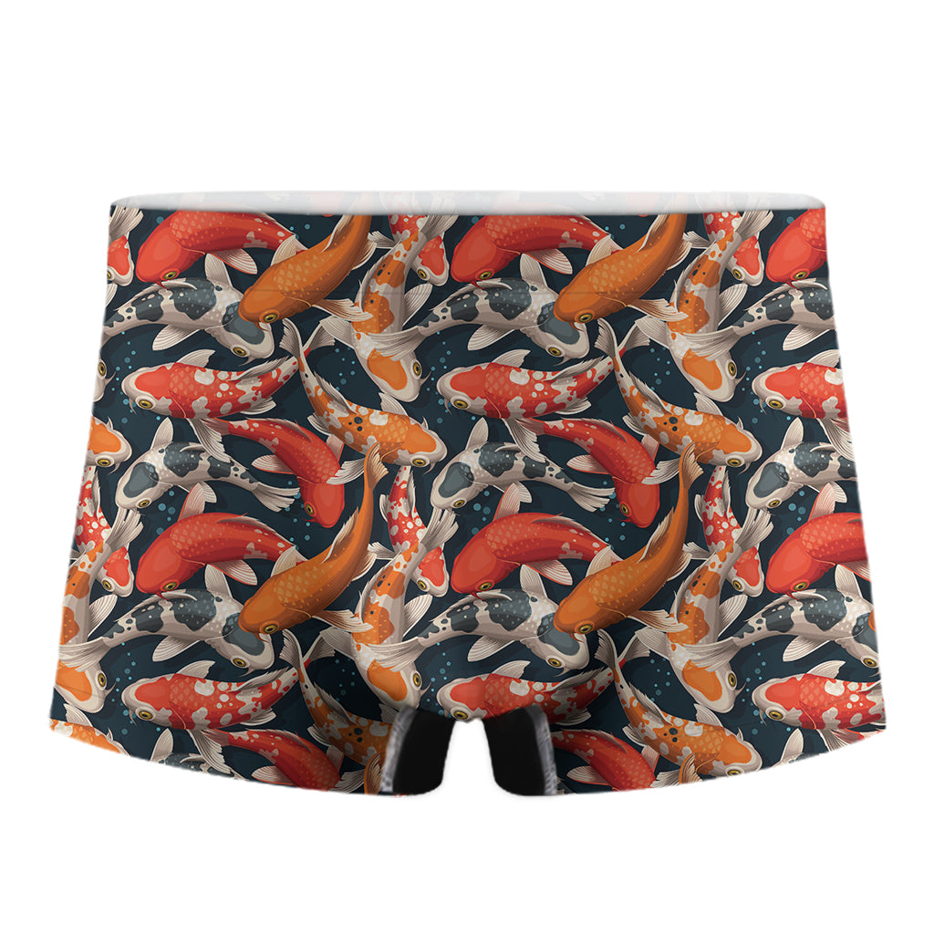 Koi Carp Pattern Print Men's Boxer Briefs