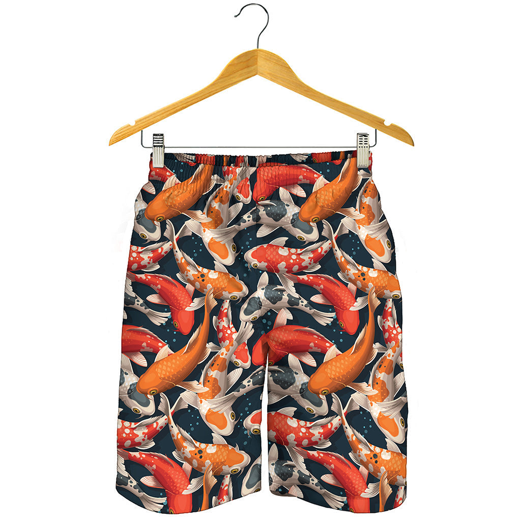 Koi Carp Pattern Print Men's Shorts