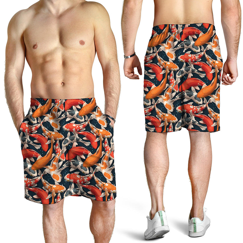 Koi Carp Pattern Print Men's Shorts