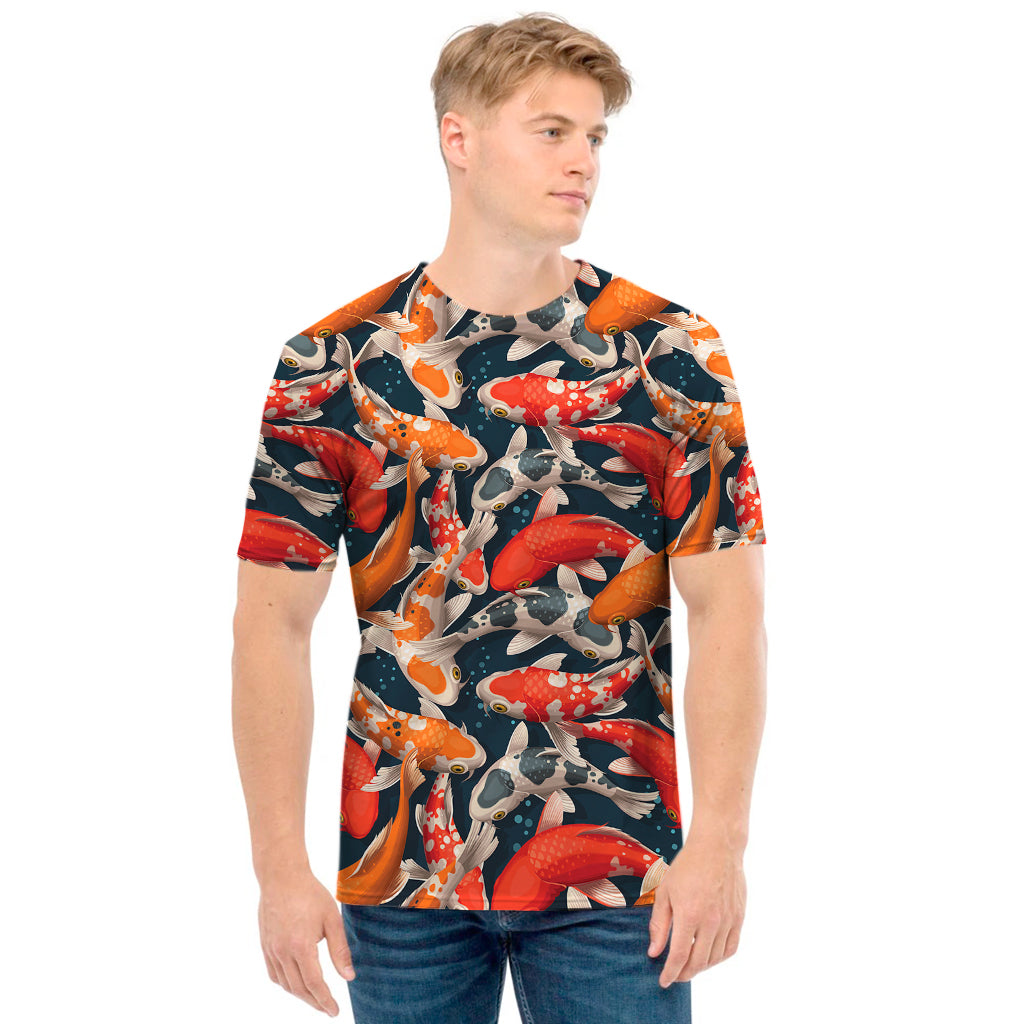 Koi Carp Pattern Print Men's T-Shirt