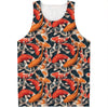 Koi Carp Pattern Print Men's Tank Top