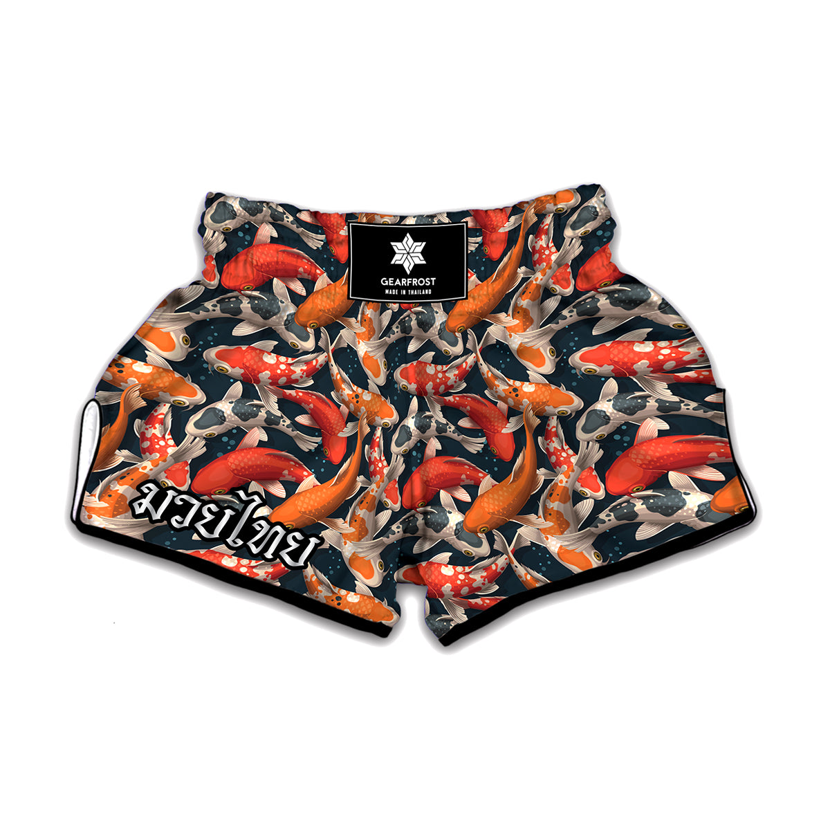 Koi Carp Pattern Print Muay Thai Boxing Shorts