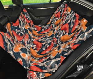 Koi Carp Pattern Print Pet Car Back Seat Cover