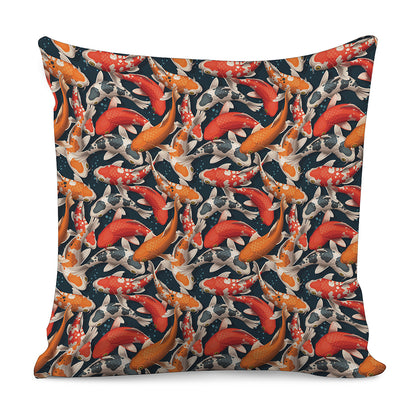 Koi Carp Pattern Print Pillow Cover
