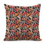 Koi Carp Pattern Print Pillow Cover