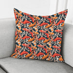 Koi Carp Pattern Print Pillow Cover