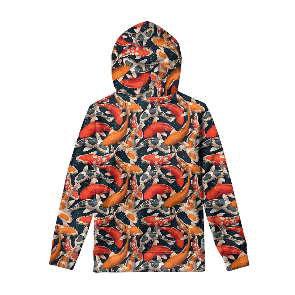 Koi Carp Pattern Print Pullover Hoodie