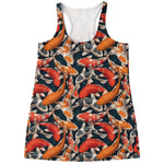 Koi Carp Pattern Print Women's Racerback Tank Top