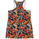 Koi Carp Pattern Print Women's Racerback Tank Top