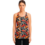 Koi Carp Pattern Print Women's Racerback Tank Top