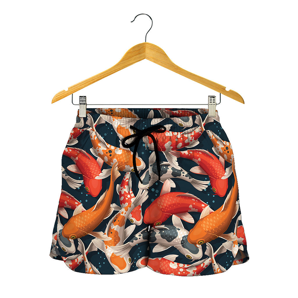 Koi Carp Pattern Print Women's Shorts