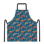 Koi Fish Pattern Print Apron