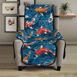 Koi Fish Pattern Print Armchair Protector