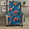 Koi Fish Pattern Print Armchair Protector