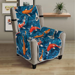 Koi Fish Pattern Print Armchair Protector