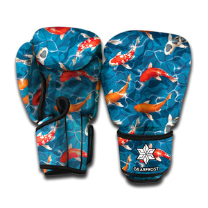 Koi Fish Pattern Print Boxing Gloves