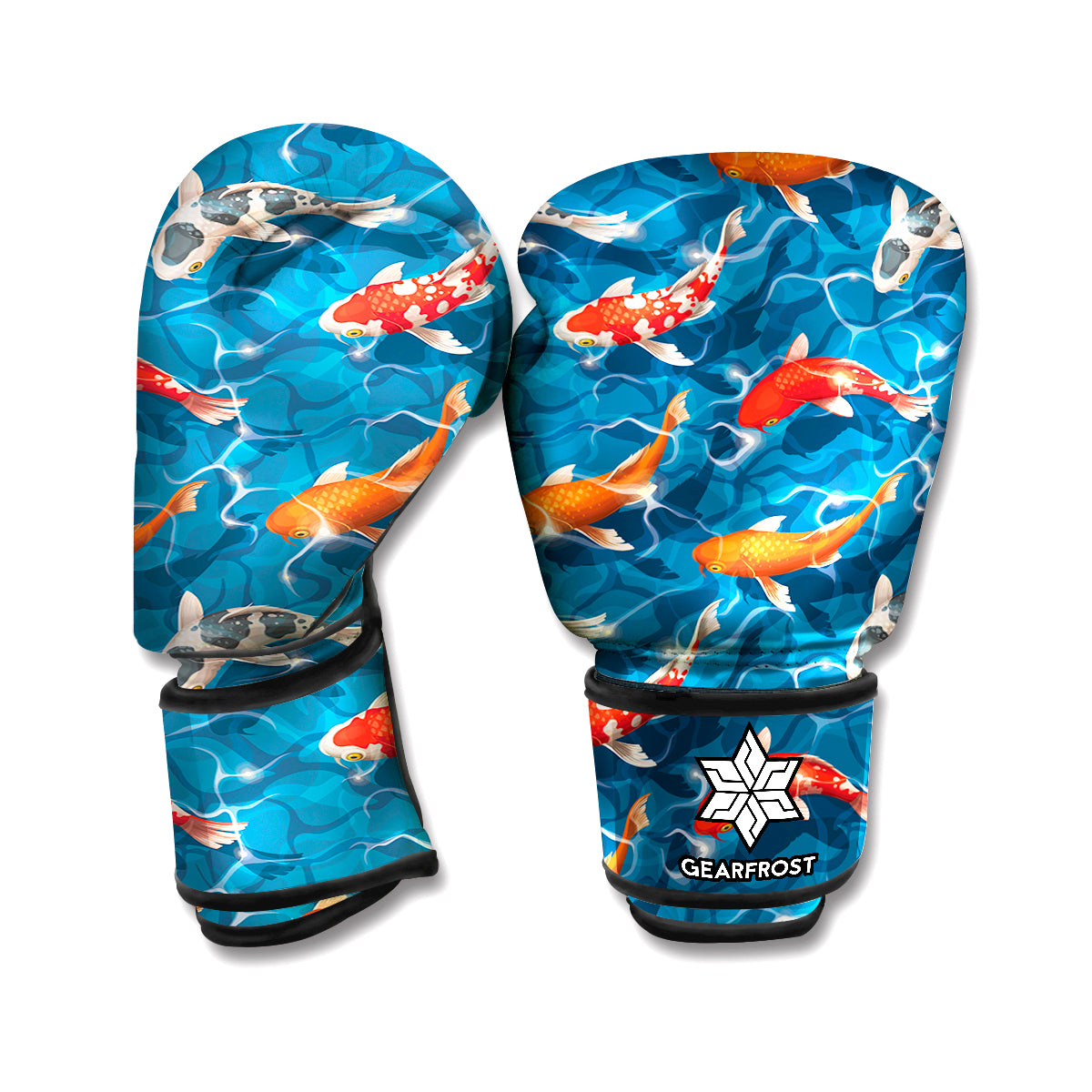 Koi Fish Pattern Print Boxing Gloves