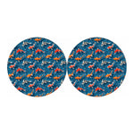 Koi Fish Pattern Print Car Coasters