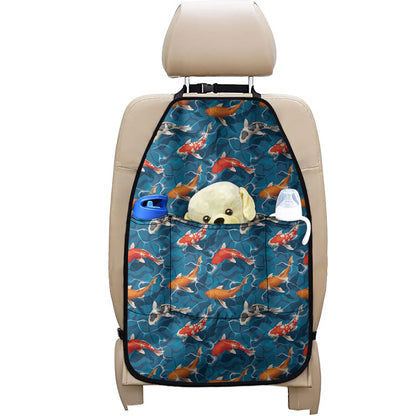 Koi Fish Pattern Print Car Seat Organizers