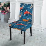 Koi Fish Pattern Print Dining Chair Slipcover