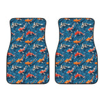 Koi Fish Pattern Print Front Car Floor Mats