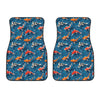 Koi Fish Pattern Print Front Car Floor Mats