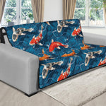 Koi Fish Pattern Print Futon Protector