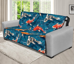 Koi Fish Pattern Print Futon Protector