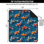 Koi Fish Pattern Print Futon Protector