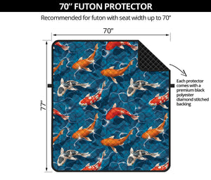 Koi Fish Pattern Print Futon Protector