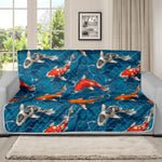 Koi Fish Pattern Print Futon Protector