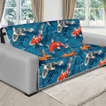 Koi Fish Pattern Print Futon Protector