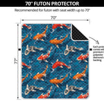 Koi Fish Pattern Print Futon Protector