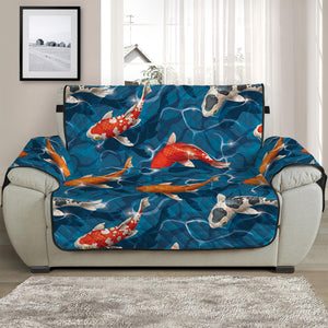 Koi Fish Pattern Print Half Sofa Protector