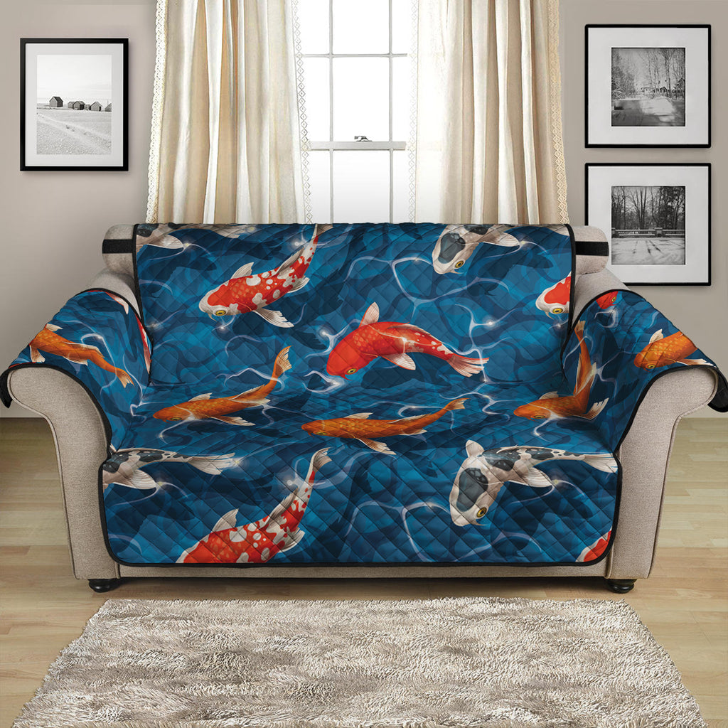 Koi Fish Pattern Print Loveseat Protector