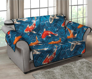 Koi Fish Pattern Print Loveseat Protector