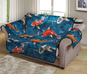 Koi Fish Pattern Print Loveseat Protector