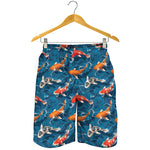 Koi Fish Pattern Print Men's Shorts