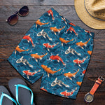 Koi Fish Pattern Print Men's Shorts