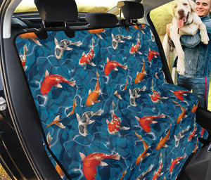 Koi Fish Pattern Print Pet Car Back Seat Cover