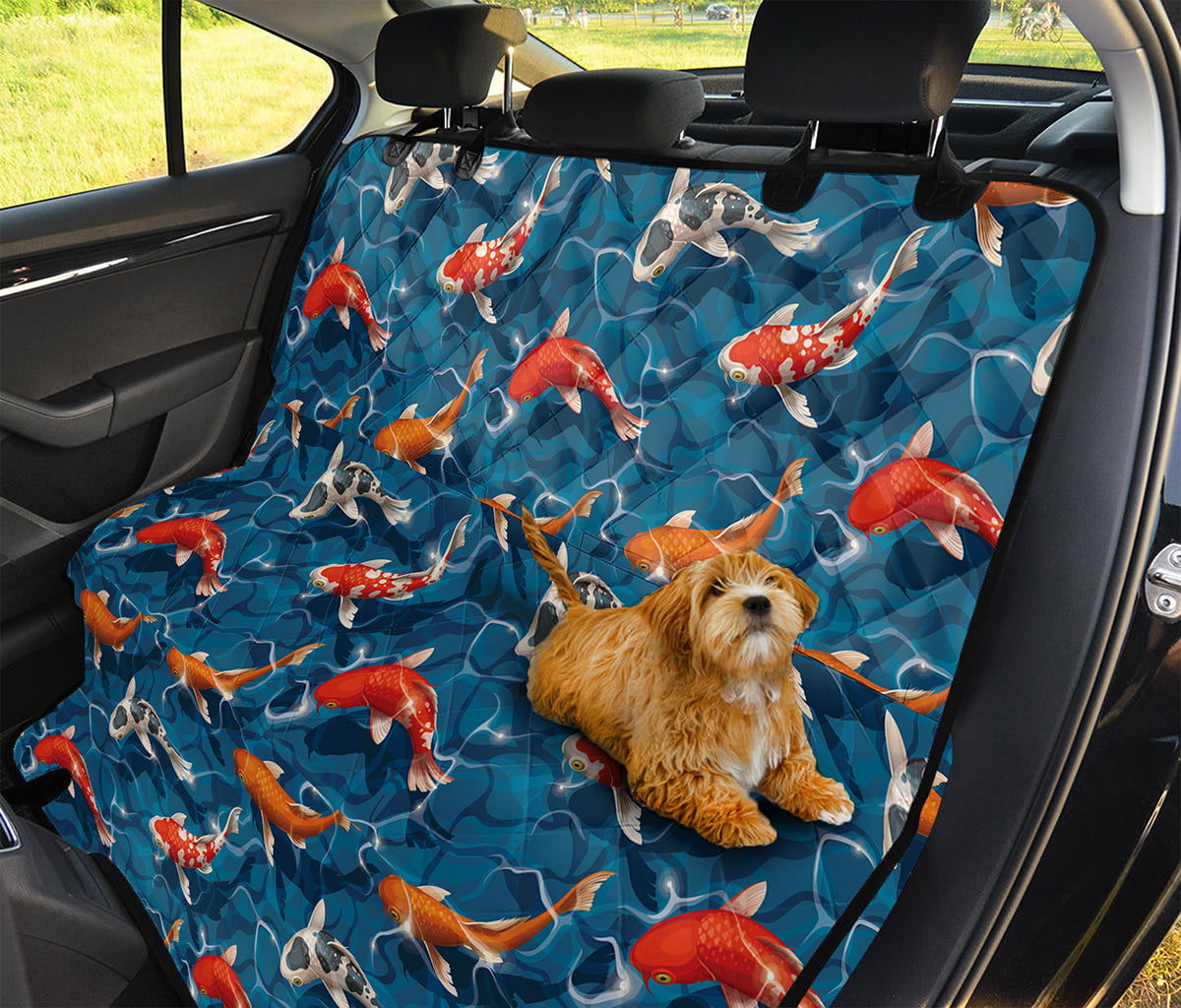 Koi Fish Pattern Print Pet Car Back Seat Cover